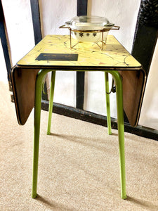 Vintage 1950’s Formica Utility Drop Leaf Table