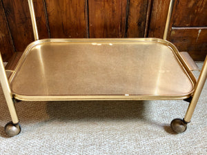 1960’s Original Woodmet 2 Tier Drinks Trolley