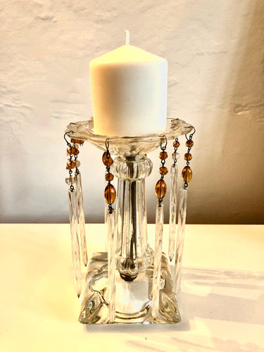 Upcycled Glass Candle holder