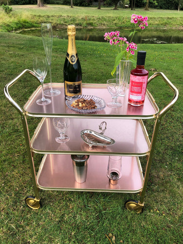 Pretty in Pink Vintage Tea / Drinks Trolley