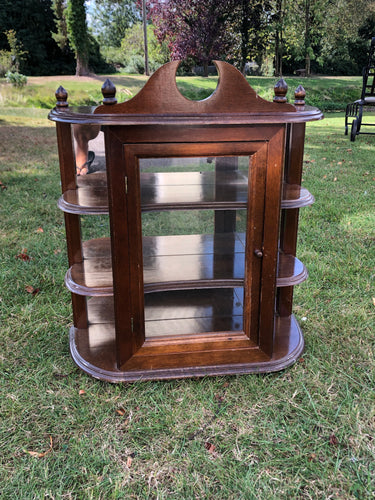 Stunning Antique Wall Cabinet with Mirror Backing