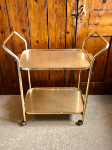 1960’s Original Woodmet 2 Tier Drinks Trolley