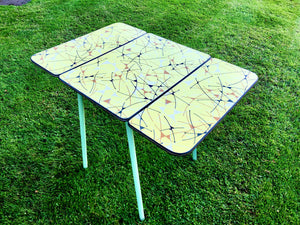 Vintage 1950’s Formica Utility Drop Leaf Table