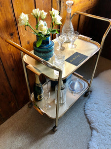 1960’s Original Woodmet 2 Tier Drinks Trolley