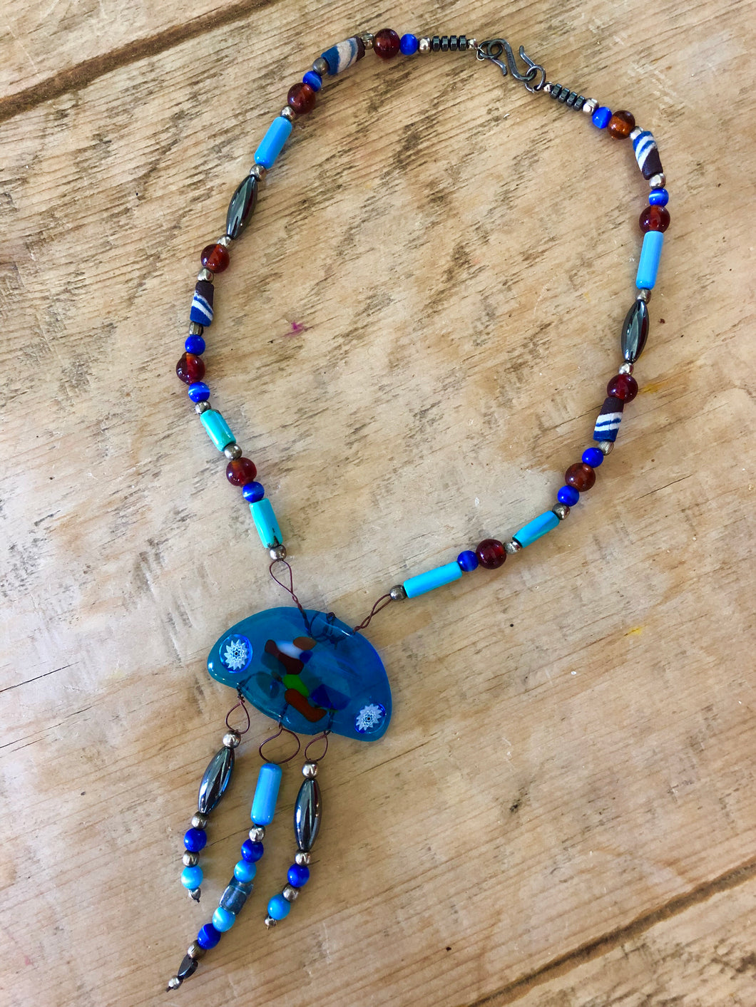 Alchemie Murano Glass Jellyfish Necklace