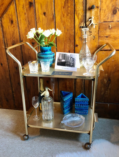 1960’s Original Woodmet 2 Tier Drinks Trolley